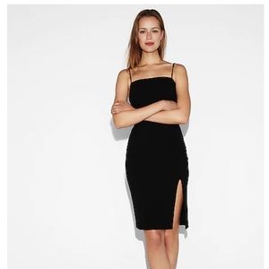 Front slit sheath dress